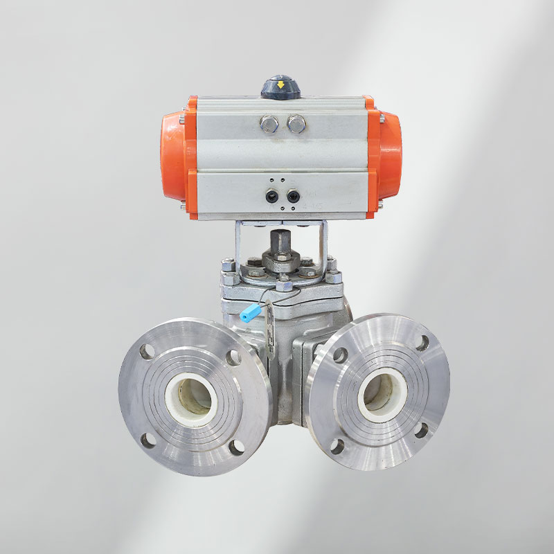 三通法蘭球閥（氣動(dòng)）